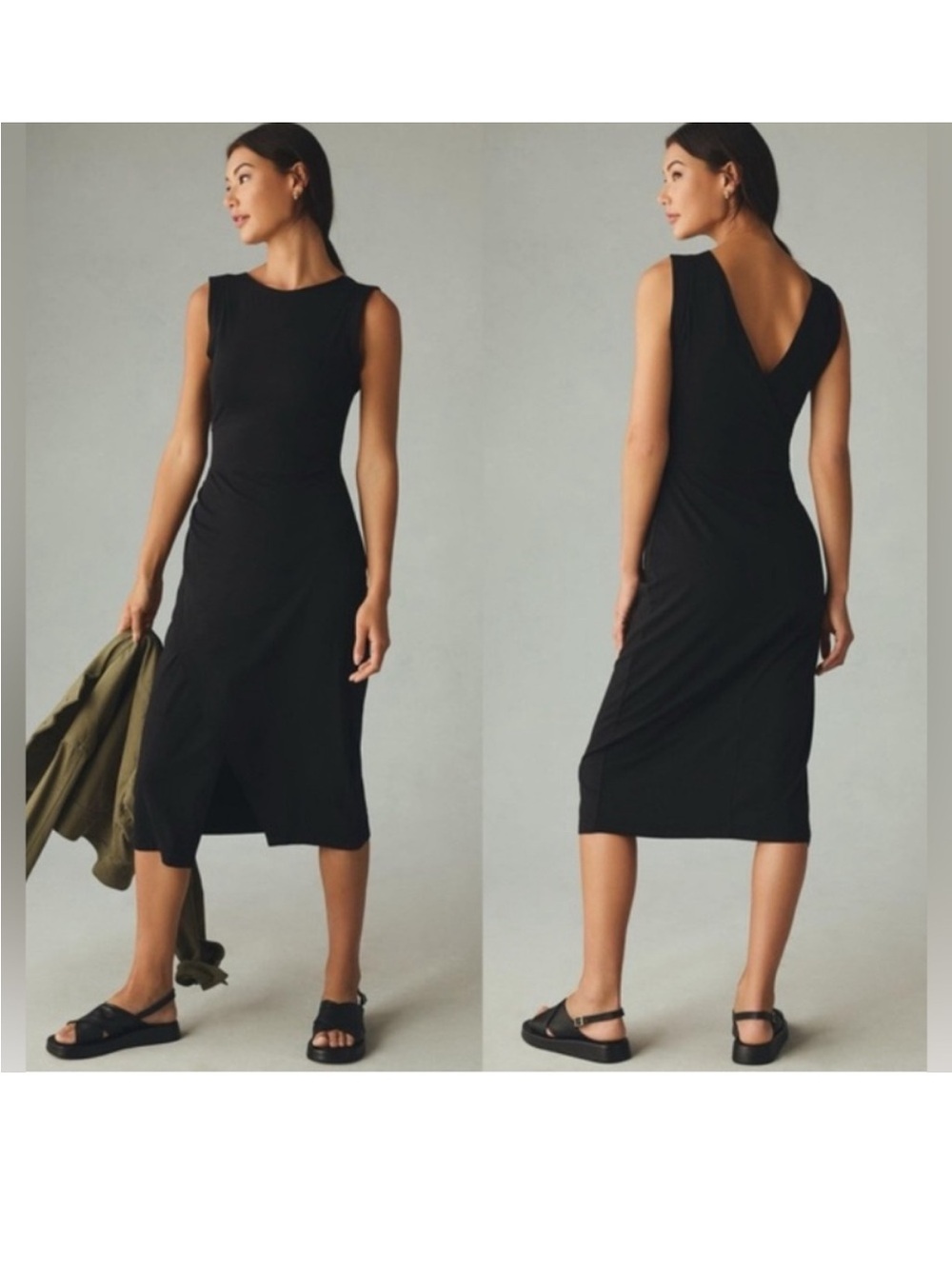 Grey State for Anthropologie Alina midi dress